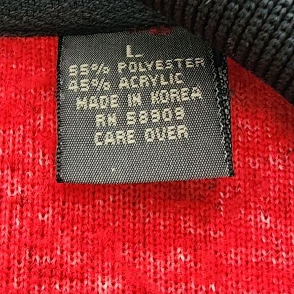 Copper Key Red Black Holiday Vest Embellished Pointsettas Womens Large - Picture 7 of 12